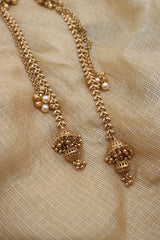 Antique Link Long Chain Jhumkas