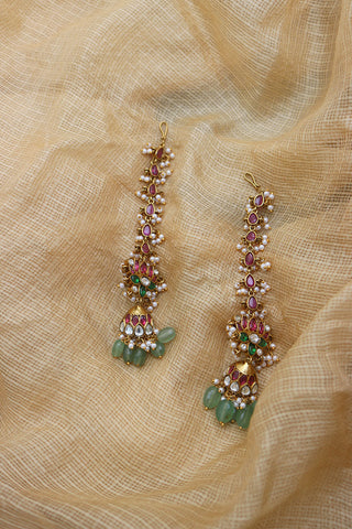 Lotus Jhumkas with Maathal