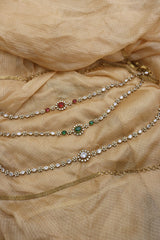 AD Dull Gold Oval Stones Belt