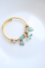 Blue Bee Charm Bracelet