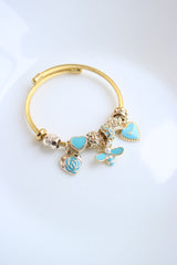 Blue Bee Charm Bracelet