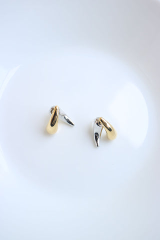 Gold Silver Front Back Earrings