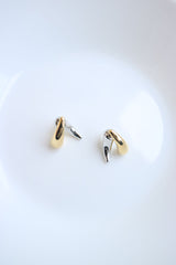 Gold Silver Front Back Earrings