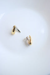 Gold Silver Front Back Earrings