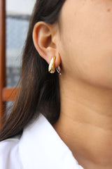 Gold Silver Front Back Earrings