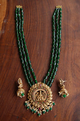 Ornamental Lakshmi Beads Pendant Set
