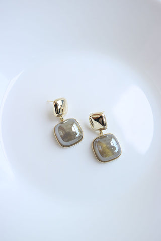 Grey Gold Glitterati Earrings