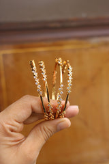 Set of 4 Zig Zag Stone Bangles