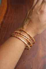 Set of 4 Zig Zag Stone Bangles