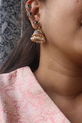Lotus Ear Cuff Jhumkas