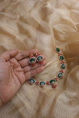 Coral Emerald Necklace