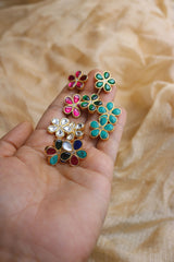 Jadau Little Flower Studs