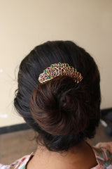 Ruby Green Comb Pin