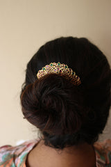 Ruby Green Comb Pin