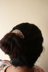 Ruby Green Comb Pin