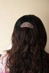 Ruby Green Comb Pin