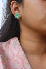 Jadau Little Flower Studs