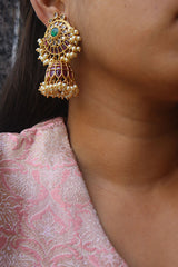 Big Tilak Chaand Jhumkas