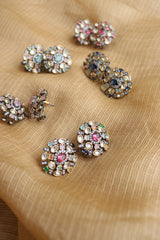 Gunmetal AD Kundan Studs