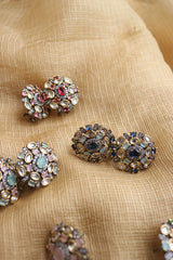 Gunmetal AD Kundan Studs