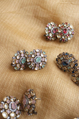 Gunmetal AD Kundan Studs