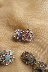 Gunmetal AD Kundan Studs