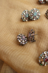 Gunmetal AD Kundan Studs