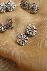 Gunmetal AD Kundan Studs