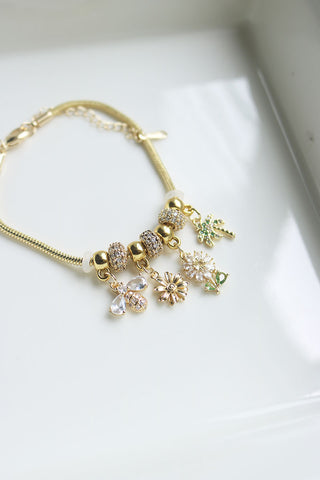 Palm Tree Charms Bracelet