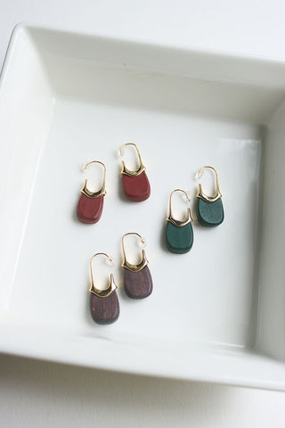 Wood Hook Earrings