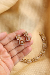 Delicate AD Square stones set