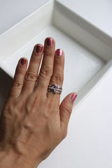 Silver Butterfly Finger Ring