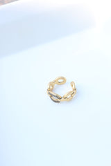 Matte Link Finger Ring