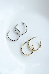 Gold Oval Curve Hoops