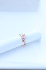 Rosegold Butterfly Dainty Finger Ring