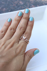 Rosegold Butterfly Dainty Finger Ring