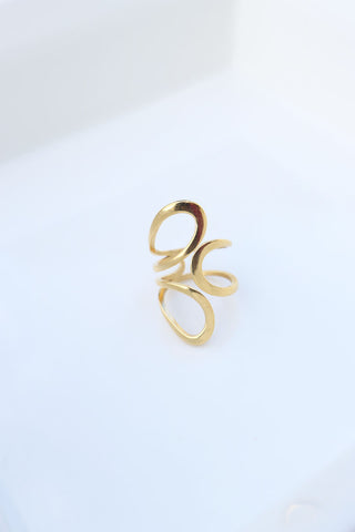 Gold Cutwork Finger Ring