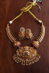 Matte Intricate Gopuram Pendant Set