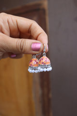 Mini Flower Enamel Jhumkis (Colors available)