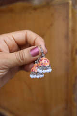 Mini Flower Enamel Jhumkis (Colors available)