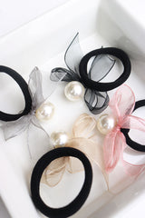 Pearl Bow Hair Tie