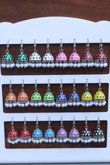 Mini Triangle Enamel Jhumkis (Colors available)