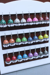 Mini Triangle Enamel Jhumkis (Colors available)
