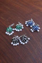 Mini Triangle Enamel Jhumkis (Colors available)