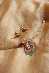 Kundan Bird Pendant Choker