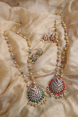 AD Peacock Pendant Maala Set