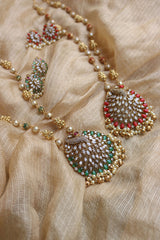 AD Peacock Pendant Maala Set