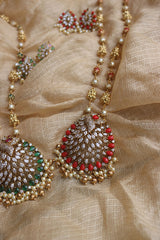 AD Peacock Pendant Maala Set