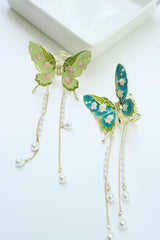 Garden Butterfly Enamel Claw Clip