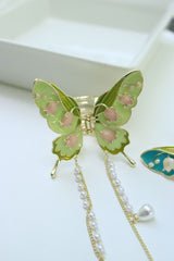 Garden Butterfly Enamel Claw Clip